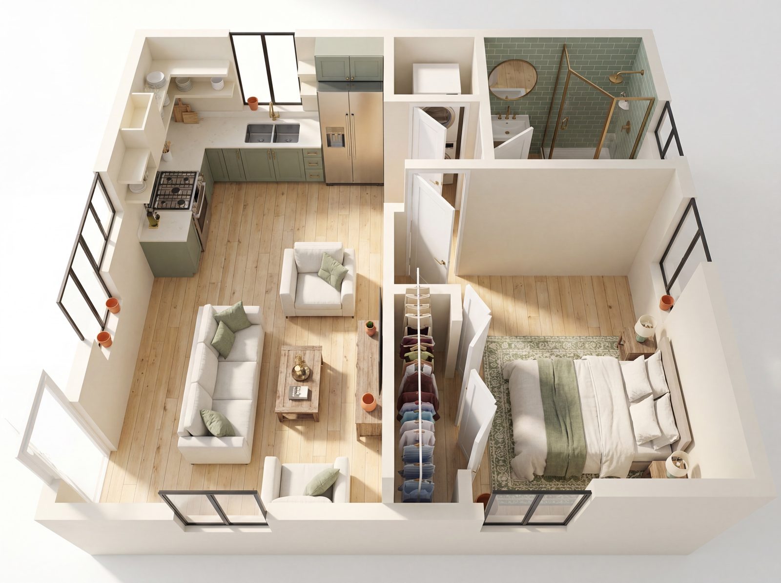 1 Bedroom – 2