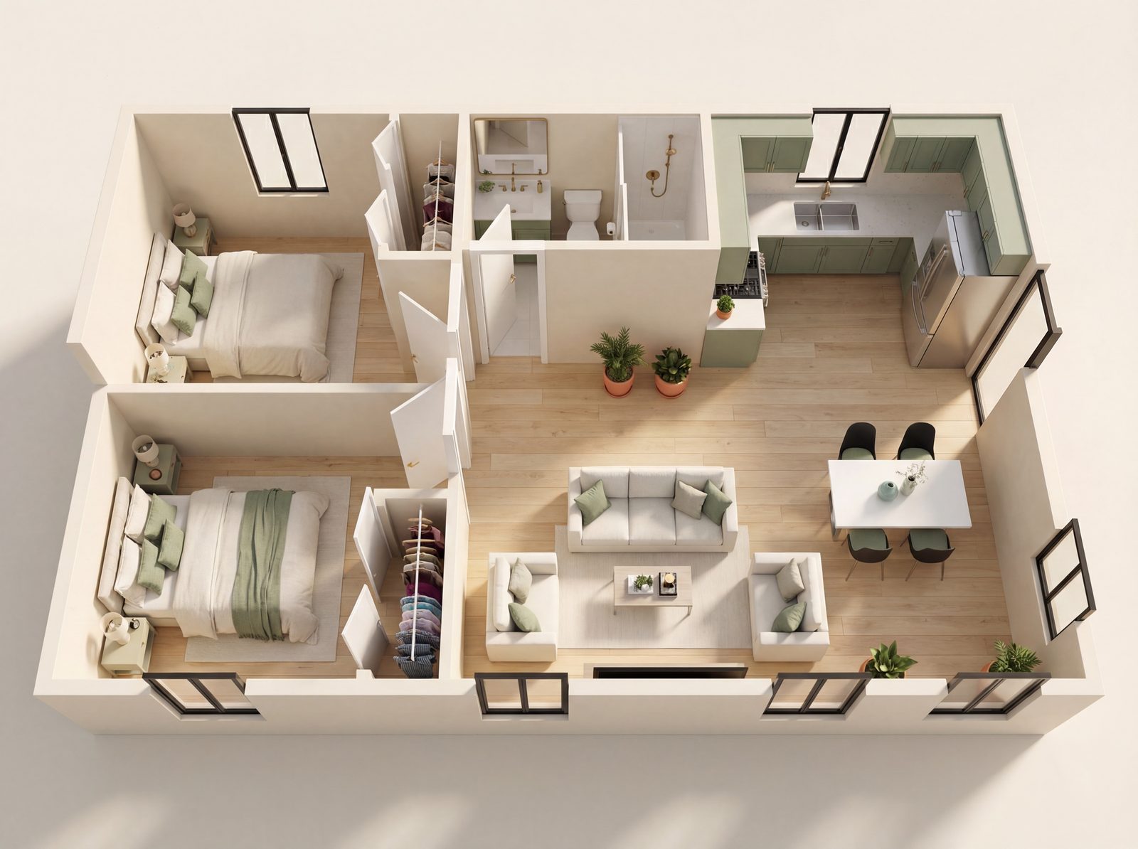 2 Bedroom – 3