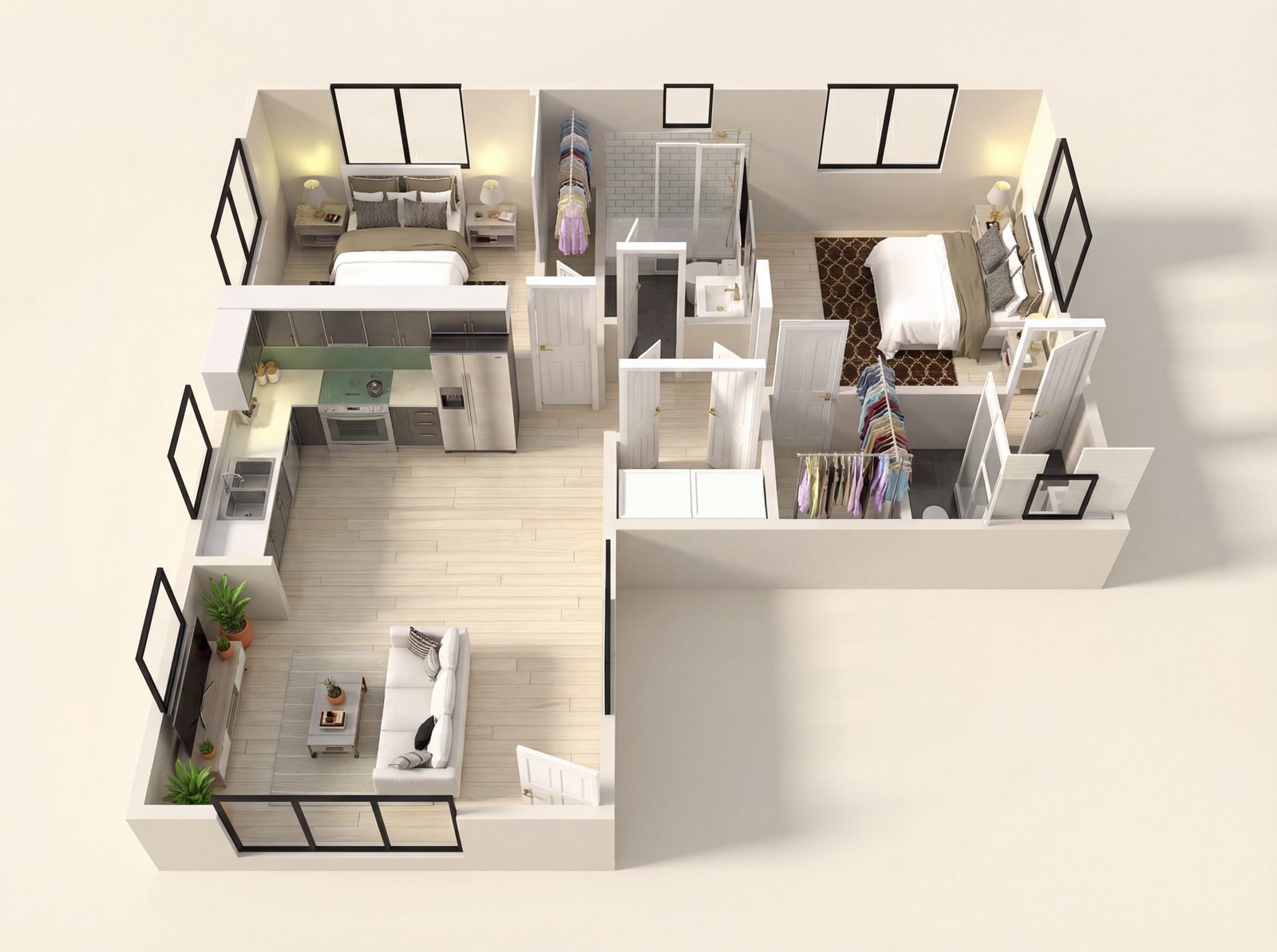 Large 2 Bedroom