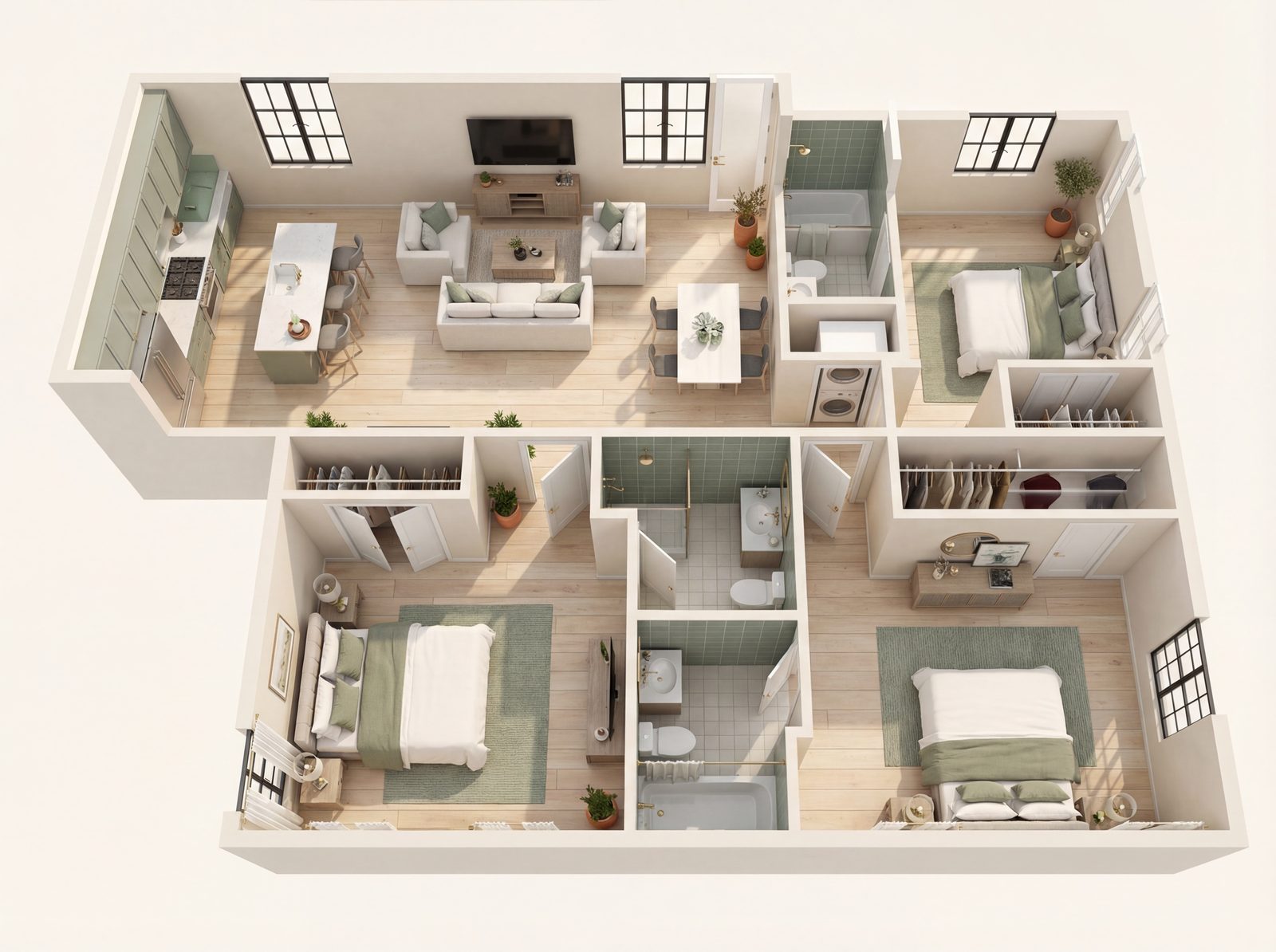 Large 3 Bedroom – 2