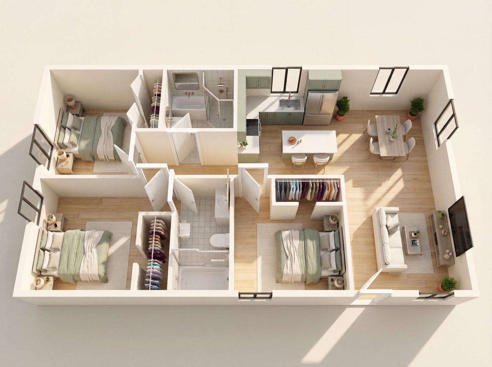 Large 3 Bedroom