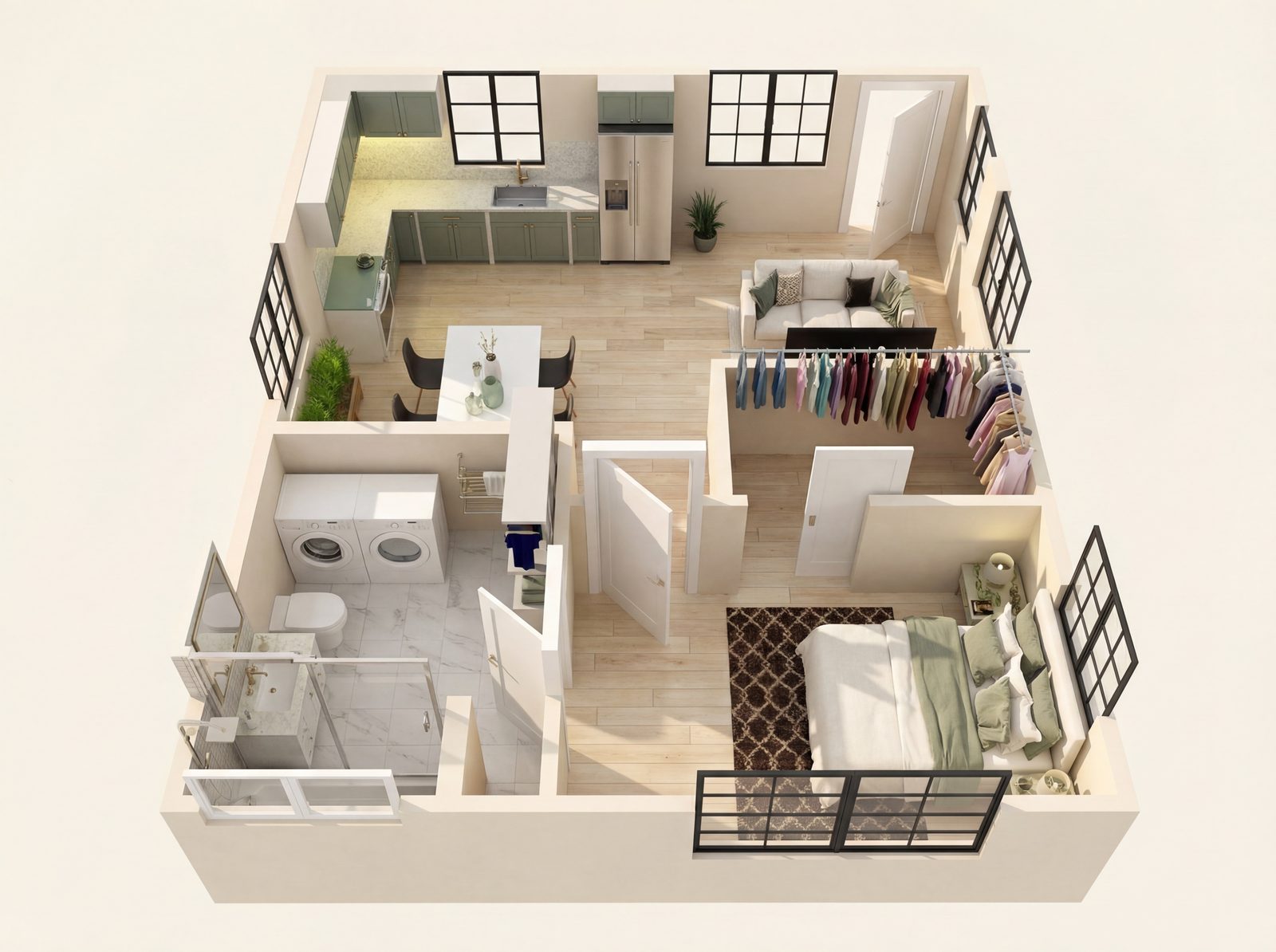 Spacious 1 Bedroom